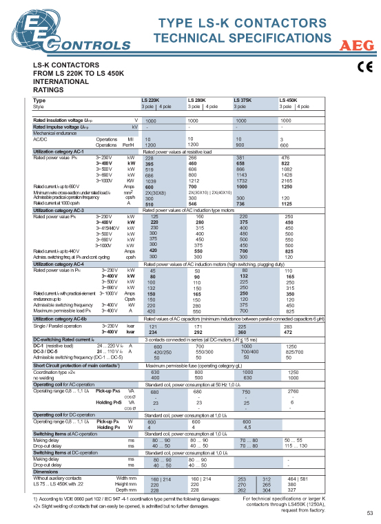 eec-contactors_LSK_tech_specs220k-450k