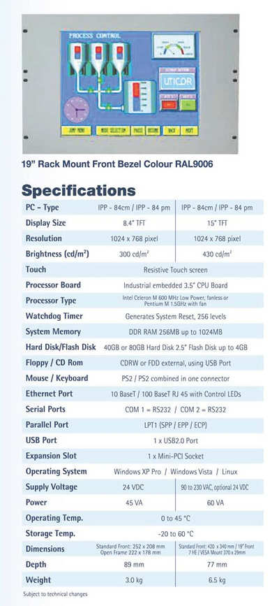 Uticors New Panel PC Range